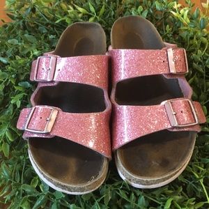 Birkenstock Pink Glitter Sandals
